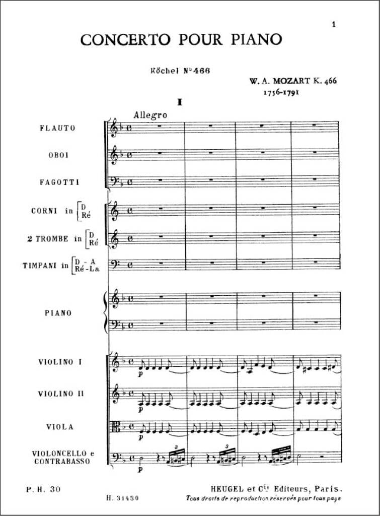 Concerto Piano KV466 Re Mineur